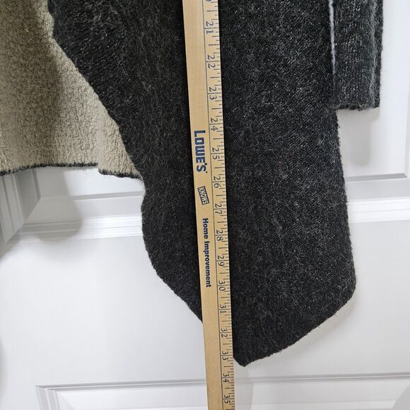 NWOT ZARA Open Front Cardigan Womens M Black Knit Wool Blend Drape Boho Sweater - Picture 6 of 10